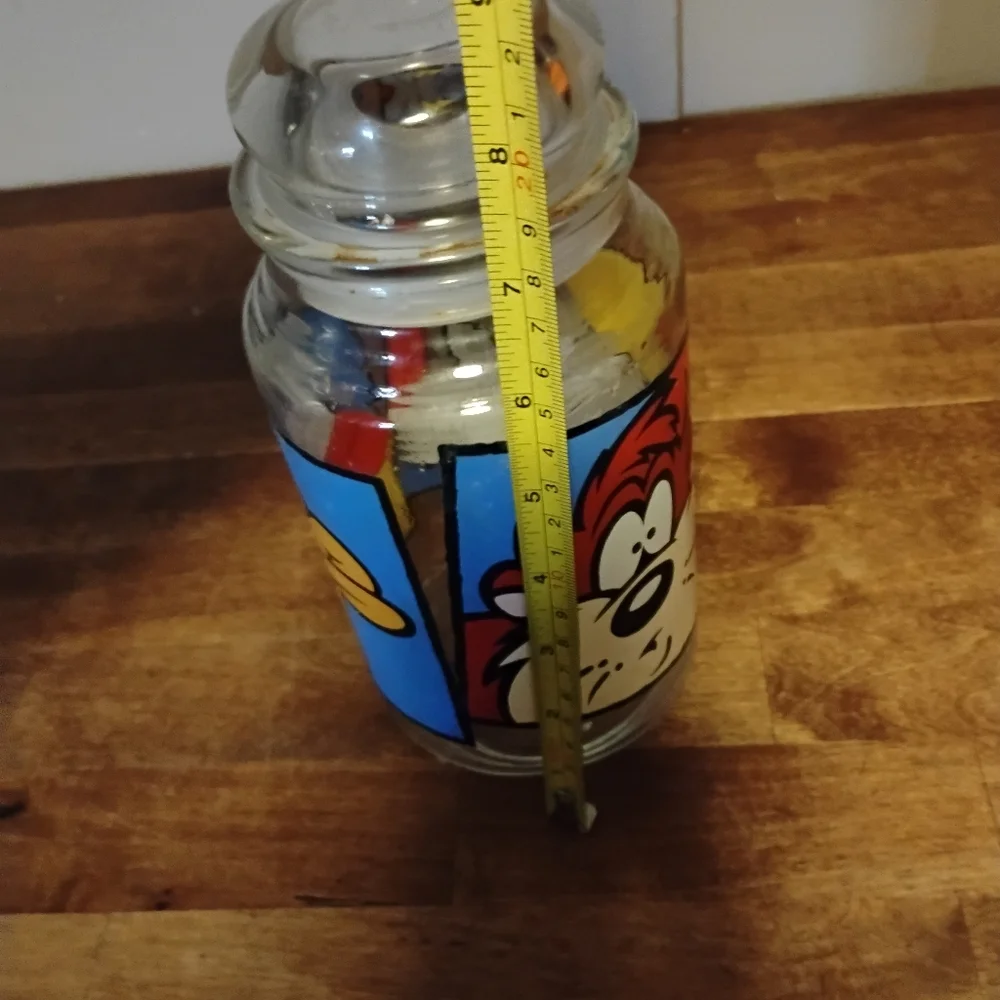 Anchor Hocking Vintage 90s Looney Tunes  Glass Jar with Lid